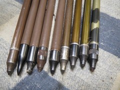 Mixed Lot of 9 Older Used Aluminum Arrows 31 to 31.25 Inches