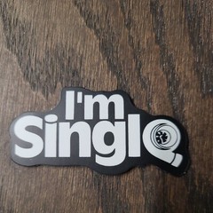 Small I’m Single Turbo Adult Humor Sticker For Guitar Toolbox Hard Hat Mat104