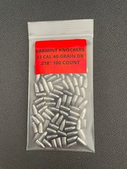 22 CAL 40 GRAIN DISH BASE .218″ SLUG / PELLETS FROM VARMINT KNOCKERS