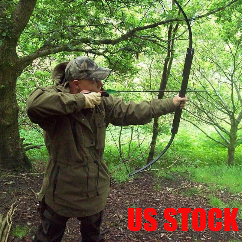 60lbs Foldable Longbow Archery 60″ Adult Hunting Fishing Survival Straight Bow