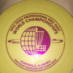 1993 PDGA Professional Disc Golf World Championships Yellow 176g Disc