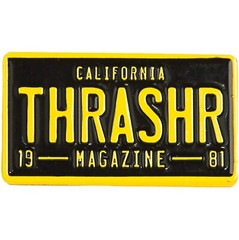 Thrasher Magazine License Plate Black/Yellow Lapel Pin