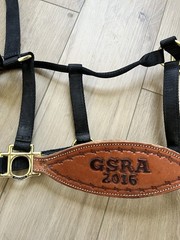 Bronc-Style Horse Halters Rodeo Leather Brass Nosebands GSRA 2016 Custom
