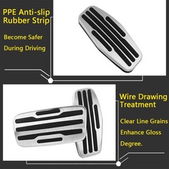 Car Brake and Gas Pedal Covers Compatible for Chevrolet Silverado 1500 2500 3500