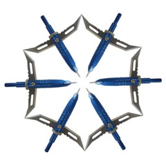 12pcs Hunting Blue Demon 100gr 2 Expandable Blade Broadheads Crossbow Arrow Tips