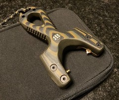 Limited Edition SimpleShot Slant Spartan #51/320, G10, Brass. Slingshot