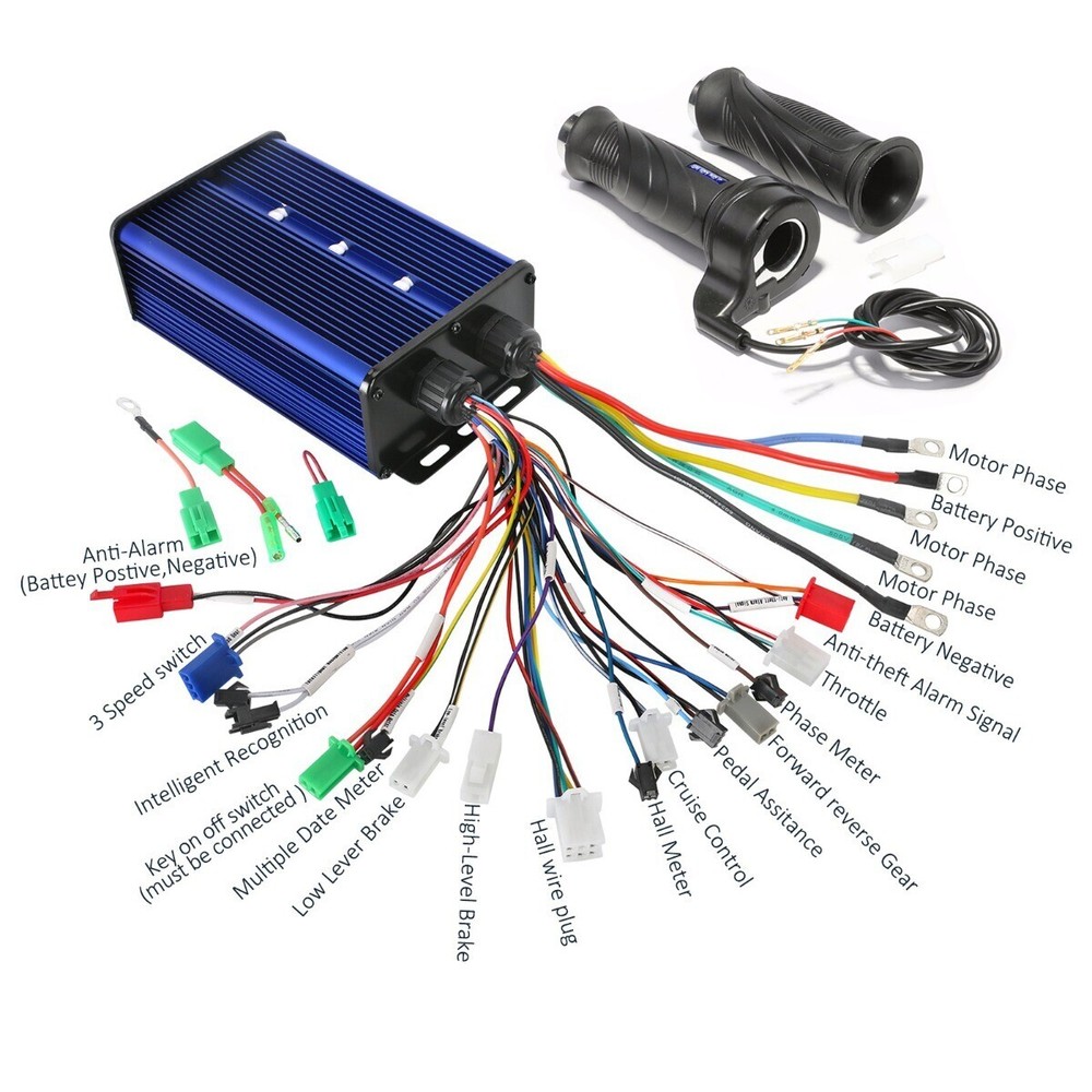 36V 48V 72V 3000W Brushless Motor Controller Throttle Golf Cart Scooter Ebike