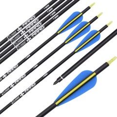 Mixed Carbon Arrow 30″ Archery Targeting Hunting Practice Arrows Power Shooting