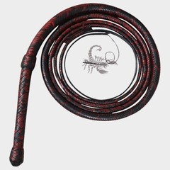 Handmade Bull Whip 04 Feet 16 Strands Real Cowhide Leather Equestrian Bullwhip