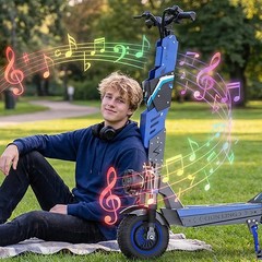 NFC APP 6000W High Power Electric Scooter 52 Miles Range, 45MPH 60V Music Player