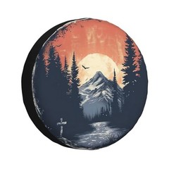 Spare Tire Cover Mountains Sunset Landscape Wheel Covers Weatherproof