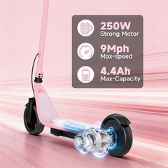 Ladped Electric Scooter for Kids Age 8+, 250W Max 9MPH , 6.5’’ Tire, LED Display