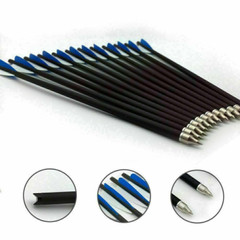12pcs 20» Carbon Crossbow Bolts Hunting Arrows OD8.8mm 100Gr Arrowheads /Quiver