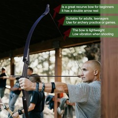 57″ 20-40LBs Recurve Bow&30“ Arrows Set Takedown Bow with Archery Accessories