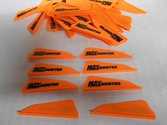 100 AAE Max Hunter 2.1″ SUNSET GOLD Vanes archery arrow fletching orange