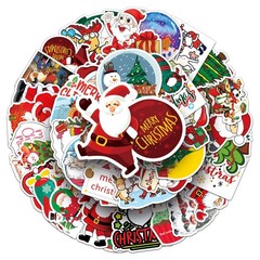 Mix 10/50 PCs Christmas Holiday Gift Graffiti Luggage Notebook Vinyl Stickers