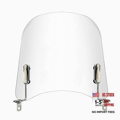 Universal Motorcycle Windshields 16.5″x17.2″ Windscreen Wind Splitter Wind