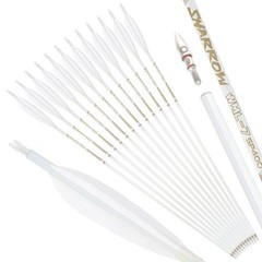 6X 32″ Pure Carbon Arrow .003″ SP500 5″ Feather Compound Recurve Bow Hunt Target