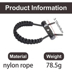 Archery Bow Sling Adjustable Wrist Sling Strap Braided Bow Sling for Compound…