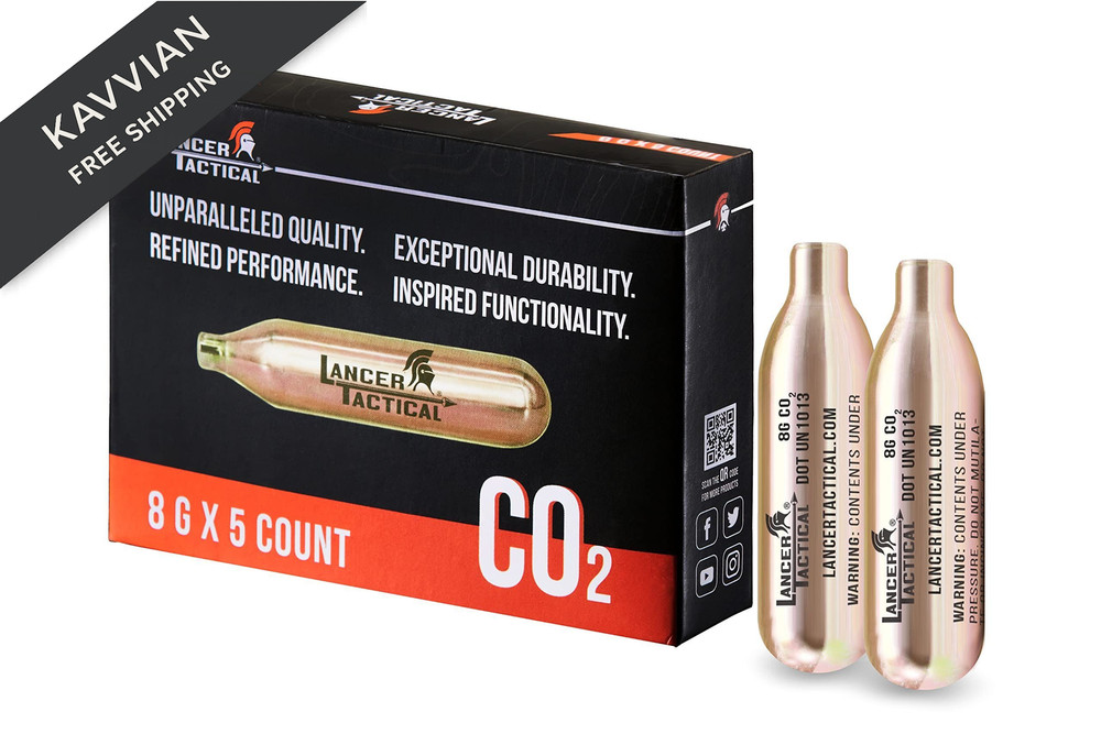 Lancer Tactical 8g CO2 Cylinder Cartridge Charger for Kitchen Use, Pepper