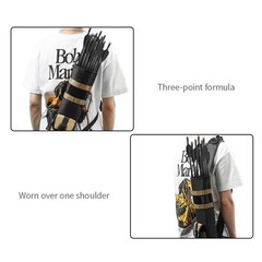 Archery Lightweight Back Arrow Quiver Dual Use Foldable Compact Hip Arrows Bag