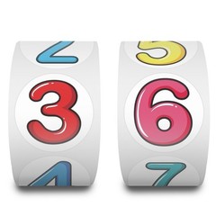 40Pcs Random 1″ Cute Numbers Stickers DIY Party Round Labels