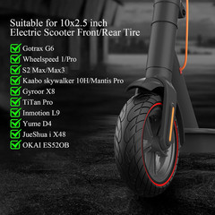 Solid 10-Inch Scooter Tire 60/70-6.5 for Ninebot G30 Max/D Front/Rear Replacemen