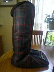OVATION LADIES FLEX SPORT FIELD BOOT 7.5 REG CALF & BOOT BAG BOOT TREES EUC