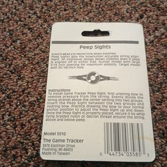 The Game Tracker Hunter Peep Sight MODEL # 5510 New