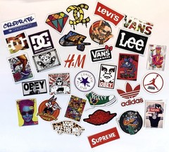 30 Pieces Assorted Popular Fashion Themed Stickers 3” Average f