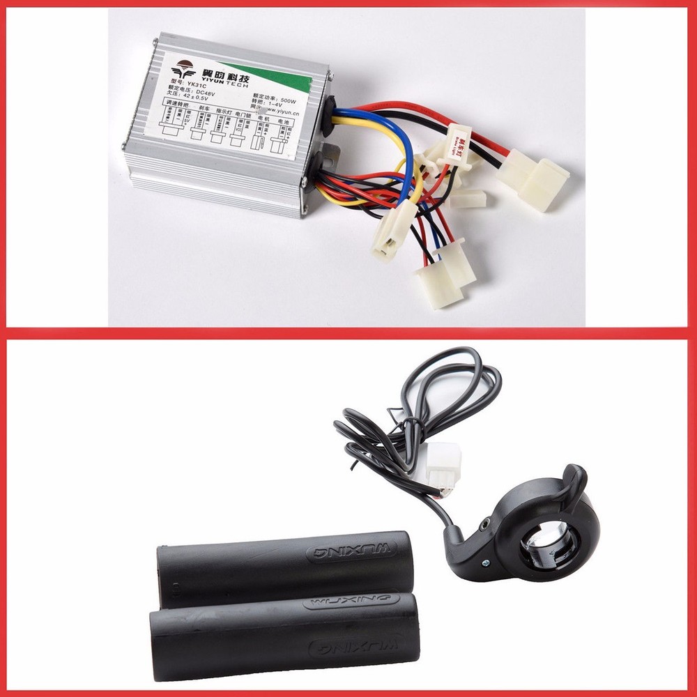 500 Watt 48 Volt speed control box w Thumb throttle f electric brush motor