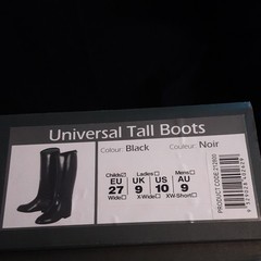 Dublin Unisex Junior Kids Horse Riding Tall Boots Black Sz 10 black NEW