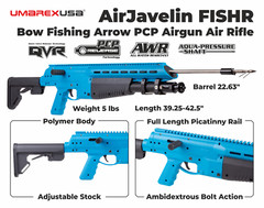 Umarex AirJavelin FishR PCP Bowfishing Airgun & 2 Fiberglass Pro-Point Arrows