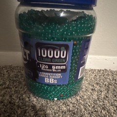 Colt Competition Grade Airsoft BBs 6mm Clear Green 10,000 Rounds