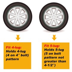 Spare Tire Carrier for 10″ & 12″ Utility Trailers – Powder Coated Black Design