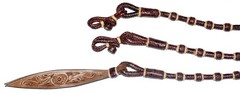 Weavingcraft Chestnut/Burgundy/Maroon Raw Hide Hand Made Rope Matching Knots