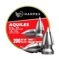 HARPEX Aquiles 200 Count BROADHEAD Pointed 5.5mm .22 Caliber Airgun Pellets