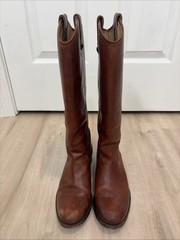 These Frye Melissa Button Riding Boots in Cognac Brown US 7.5B 4001 K 11