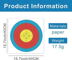 20pcs Archery Targets Paper Standard 40cm/60cm/80cm Bow and Arrow Targets Fac…