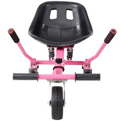 Hoverboard Go-Kart Seat Attachment, Adjustable Frame, Pink