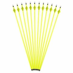 12x 30″Archery Carbon Arrows Spine 500 OD 7.8mm for Compound Recurve Bow Hunting