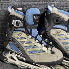 Rollerblade Aero 7 ALU Inline Skates Women’s SZ 7.5 Shock Eraser ABEC Gray GOOD