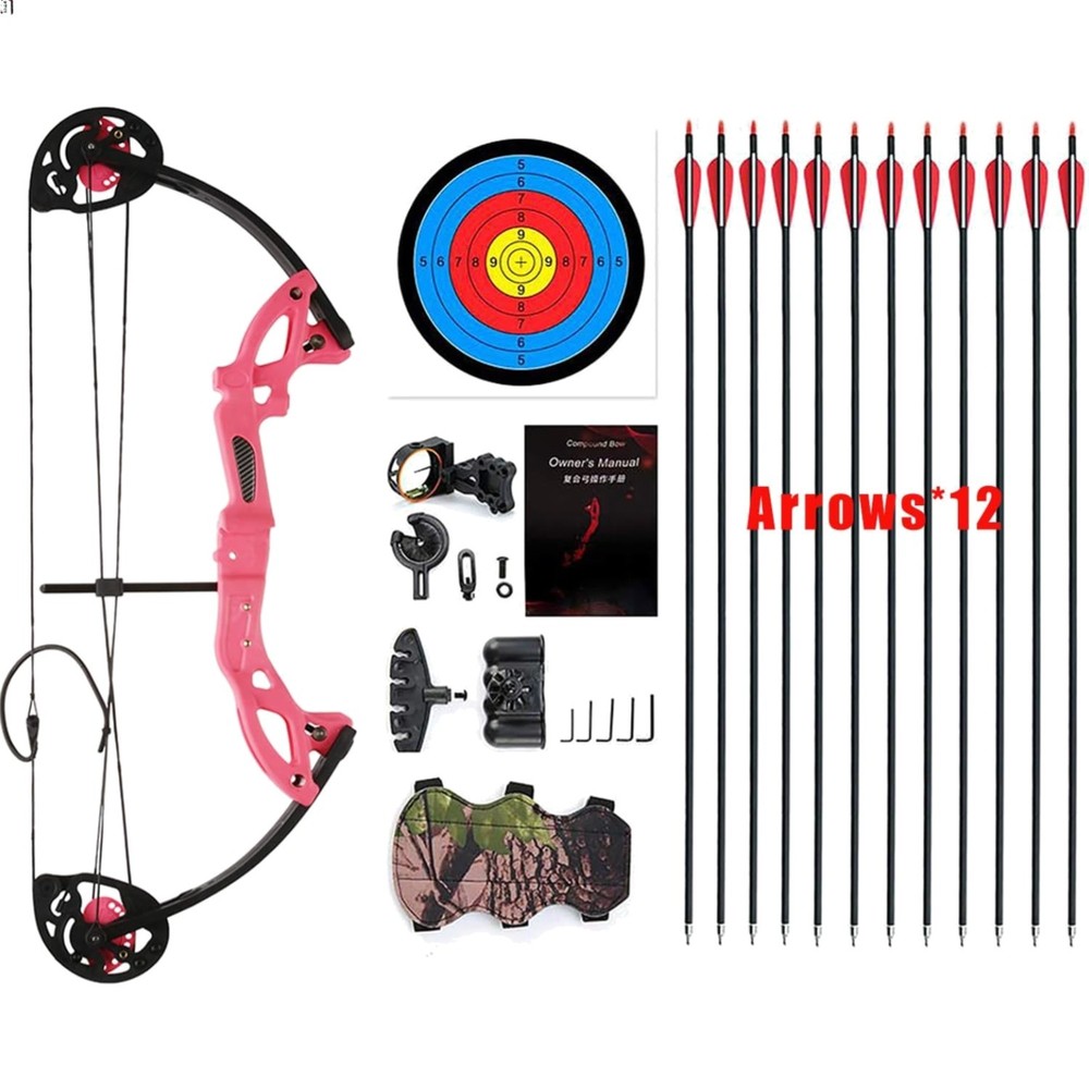 Compound Bow Archery for Youth and Beginner, Right Handed,19”-28” Draw Length…