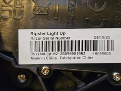 Razor Black Label RipStik Ripster Light Up – Caster Board with Multi-Color LEDs