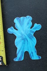 Grizzly Skateboard Grip Tape Bear Blue Hug OG Z34A Vintage Skateboarding STICKER