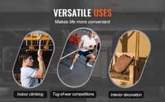 VEVOR 1″x100FT Gym Climbing Rope Fitness Strength Training Rope Home Exercise