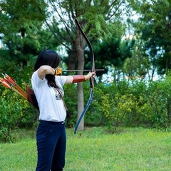 Deerseeker Outdoor Archery 54 Traditional Bow Hunting Longbow with Bamboo Core L