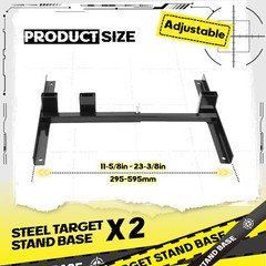 Adjustable H-Shaped Target Stand Base For Paper Silhouette Shooting 2-Pack
