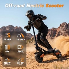 AOVOPRO Electric Scooter Adults 1200W Motor 31MPH E Scooters Dual Suspensions
