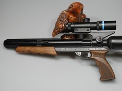CUSTOM MADE WALNUT GRIPS & FOREARM GRIP RIGHT HAND AIR FORCE TALON P, SS, CONDOR